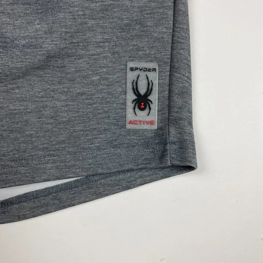 NEW Spyder ProWeb Gym Sweat Shorts Mens Large Gray Running Training - Picture 3 of 14